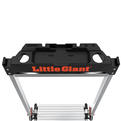 雷都捷特(LittleGiant)巨步梯 商业级铝合金带扶手宽踏板人字梯